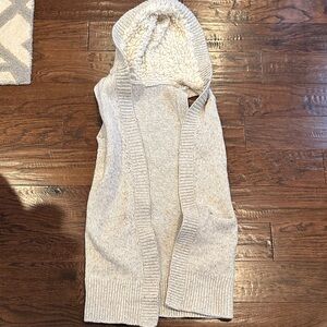 Gap sweater- Cozy Hooded Gray Sweater Vest